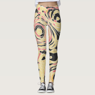 Abstract line geo pattern, topographical design. leggings