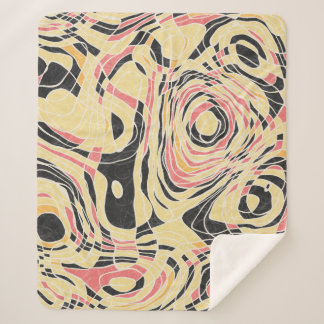 Abstract line geo pattern, topographical design. sherpa blanket