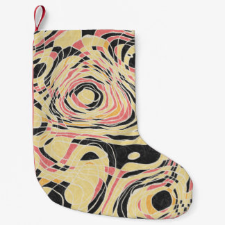 Abstract line geo pattern, topographical design. small christmas stocking