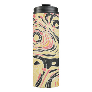 Abstract line geo pattern, topographical design. thermal tumbler