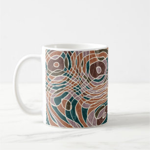 Abstract Line Geo Topographical Pattern Coffee Mug