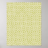 Abstract Line Pattern Lime Green