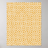 Abstract Line Pattern Preppy Yellow