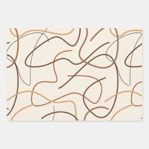Abstract Line Pattern Wrapping Paper Sheet