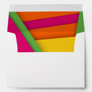 Abstract Lined Envelope With Return Address