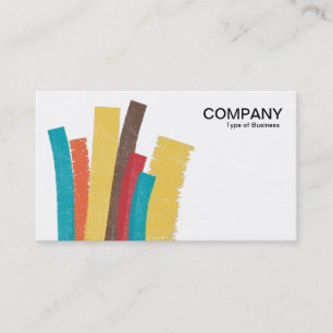 Abstract Lines 03- Colours on White Business Card
