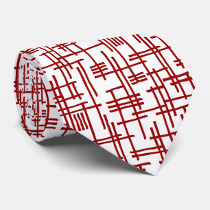 Abstract Lines 120923 - Ruby Red Tie