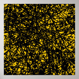 Abstract Lines - Amber Poster