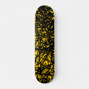 Abstract Lines - Amber Skateboard