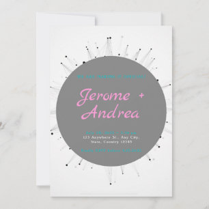 Abstract Lines and Circles Wedding Invitation