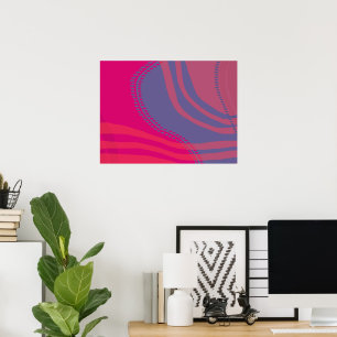 Abstract Lines and Curves Scenery Poster