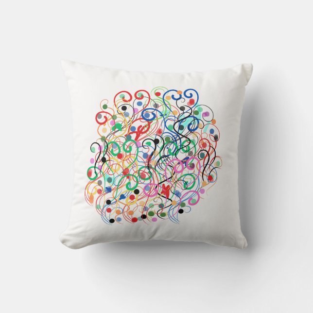 abstract lines and dots cushion (Front)