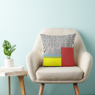 Abstract lines and Rectangles Cushion