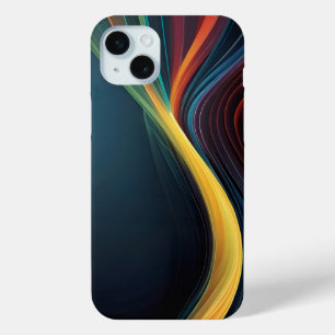 Abstract lines art pattern iPhone 15 mini case