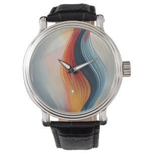 Abstract lines art pattern watch