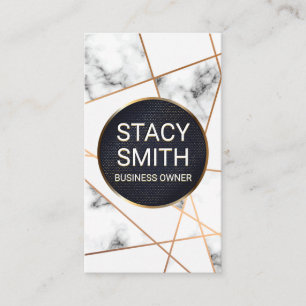 Abstract Lines   Marble Business Card