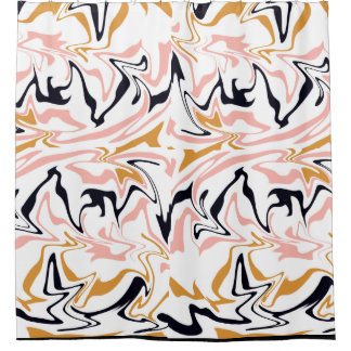 Abstract lines modern  shower curtain