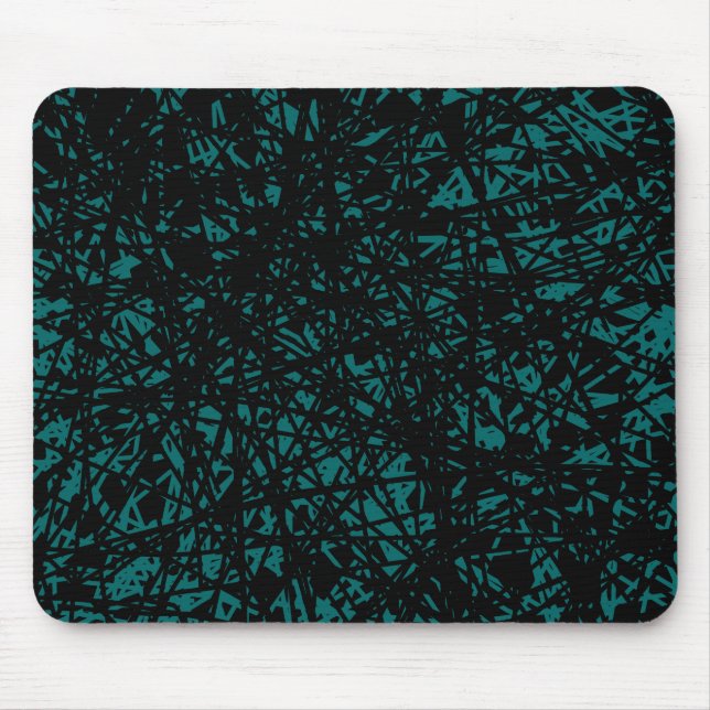 Abstract Lines - Moss Green Mouse Mat (Front)