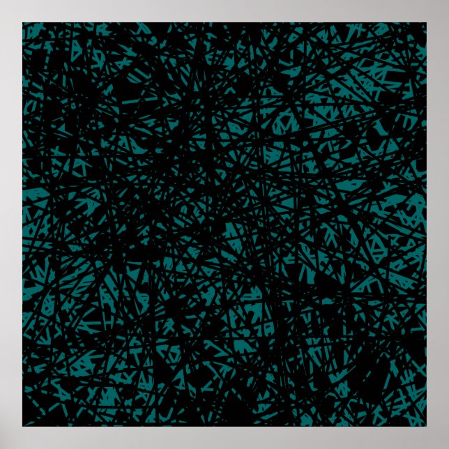 Abstract Lines - Moss Green Poster (Front)