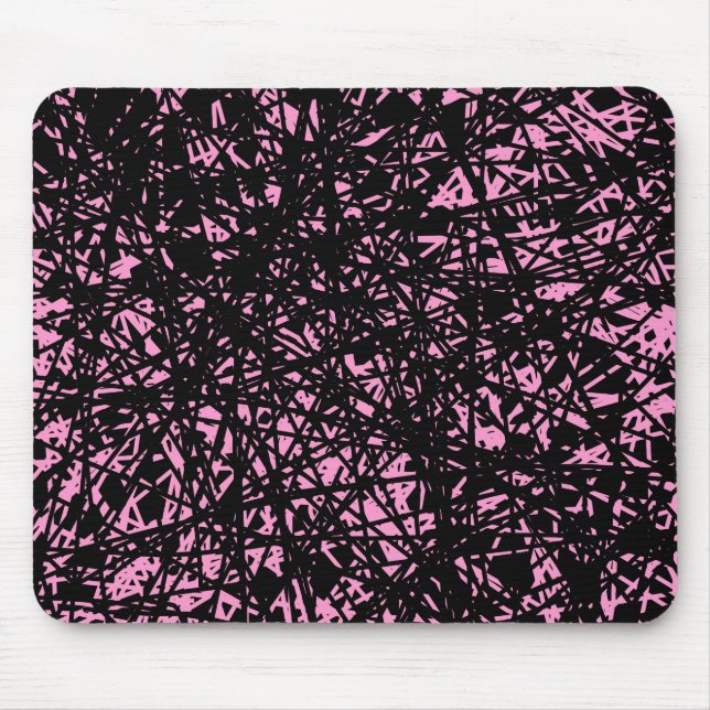 Abstract Lines - Pink Mouse Mat (Front)