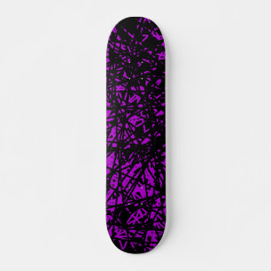 Abstract Lines - Purple Skateboard
