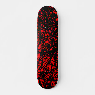 Abstract Lines - Red Skateboard