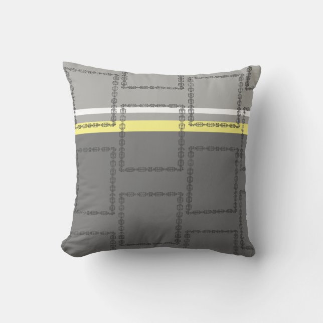 Abstract Lines Sections Throw Pillow Cushion (Front)