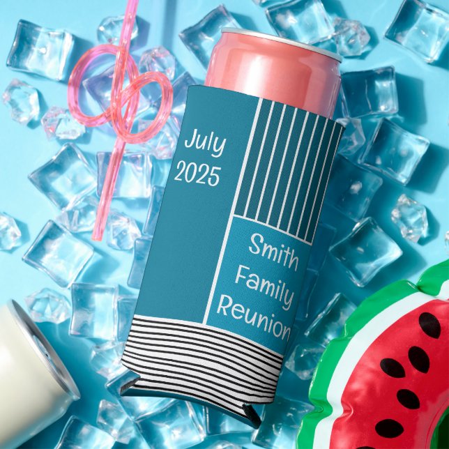 Abstract Lines  Seltzer Can Cooler (In Situ Summer)