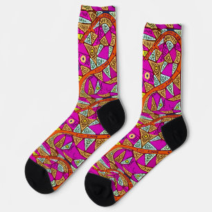 Abstract Lines Socks