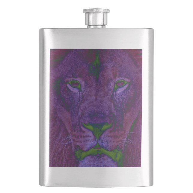 Abstract Lion Classic Flask (Front)