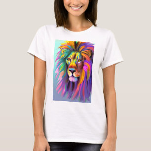 Abstract Lion Face Mystical Fantasy Art T-Shirt