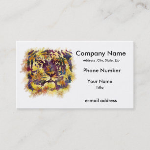 Abstract Lion Paintng Business Card