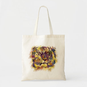 Abstract Lion Paintng Tote Bag