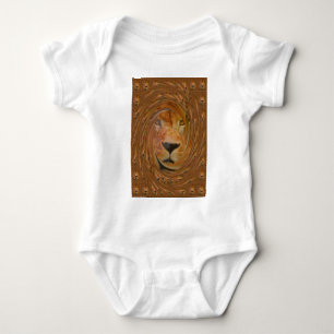 Abstract Lion Safari Art Print Baby Bodysuit