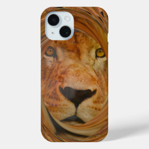 Abstract Lion Safari Art Print iPhone 15 Case