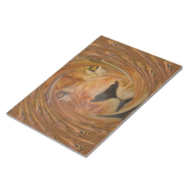 Abstract Lion Safari Art Print Notepad (Angled)