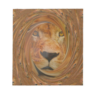 Abstract Lion Safari Art Print Notepad