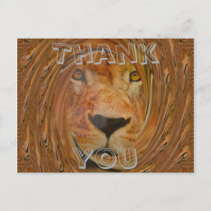 Abstract Lion Safari Art Print Postcard