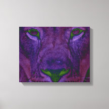 Abstract Lion Wrapped Canvas