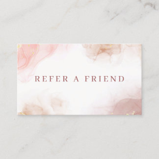Abstract Liquid Alcohol Ink Referral Card