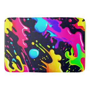 Abstract Liquid Colour Explosion Art Bath Mat