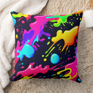 Abstract Liquid Colour Explosion Art Cushion