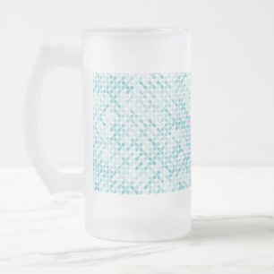 Abstract Liquid Fluid Graphic Art Frosted Glass Beer Mug