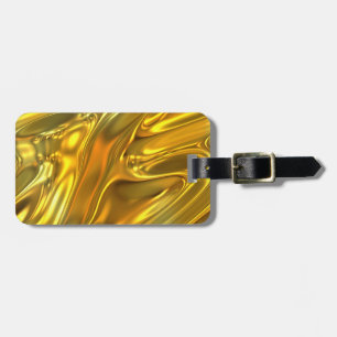 Abstract Liquid Gold Luggage Tag