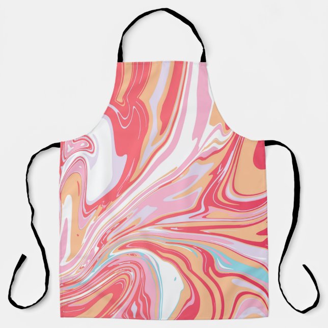Abstract liquid marble or epoxy trending backgroun apron (Front)