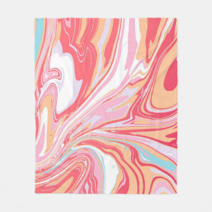 Abstract liquid marble or epoxy trending backgroun fleece blanket