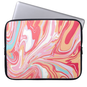 Abstract liquid marble or epoxy trending backgroun laptop sleeve