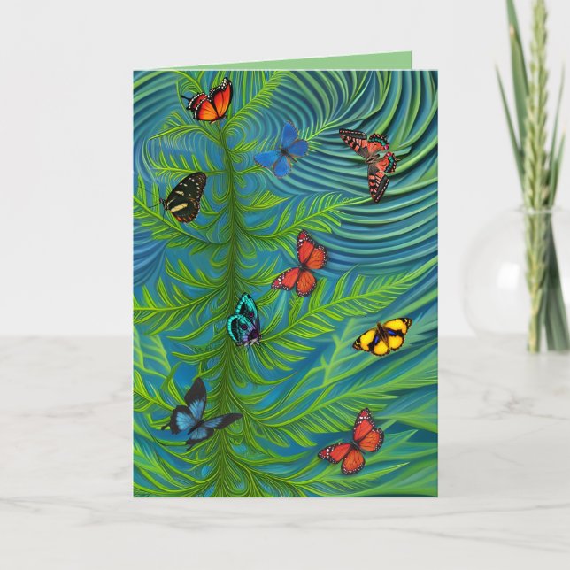 Abstract Little Daisy Garden Thank You Card (Front)