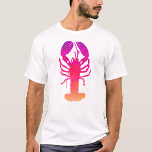 Abstract Lobster Design T-Shirt