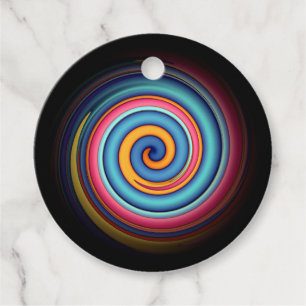 Abstract Lollipop Favour Tags